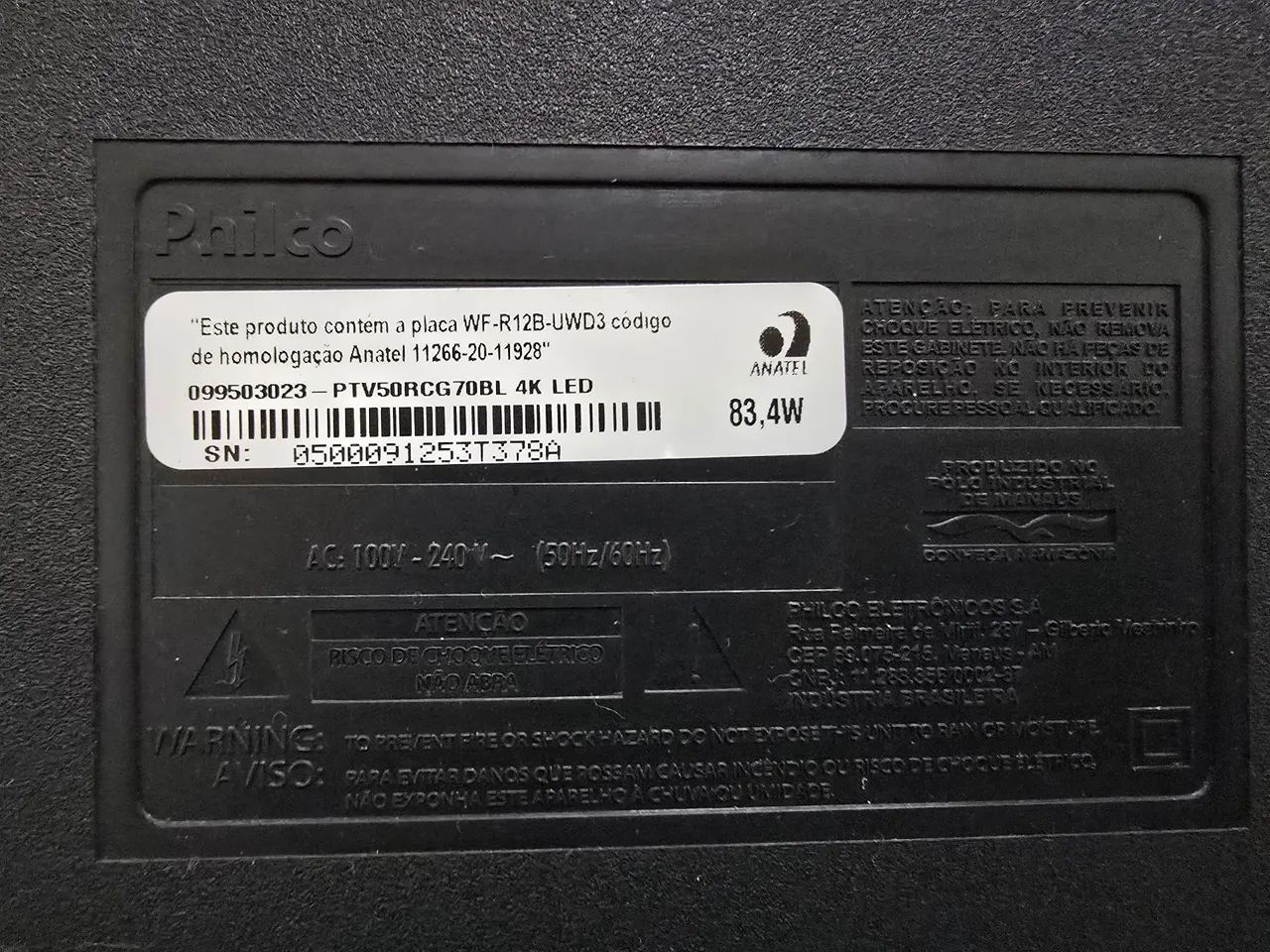 Tv Philco Roku Led 4k 50" com defeito - Foto 3