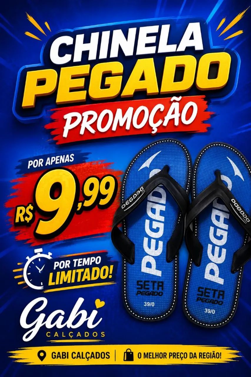 Chinelo Pegado preço de atacado 