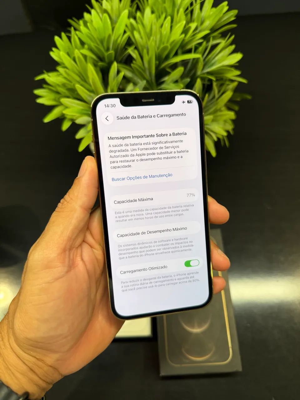 iPhone 12 Pro 128GB ゴールド 箱・ケーブル付 バッテリー77 iPhone 12 Pro 128GB | Bateria 77% | Gold | Caixa e Cabo Original