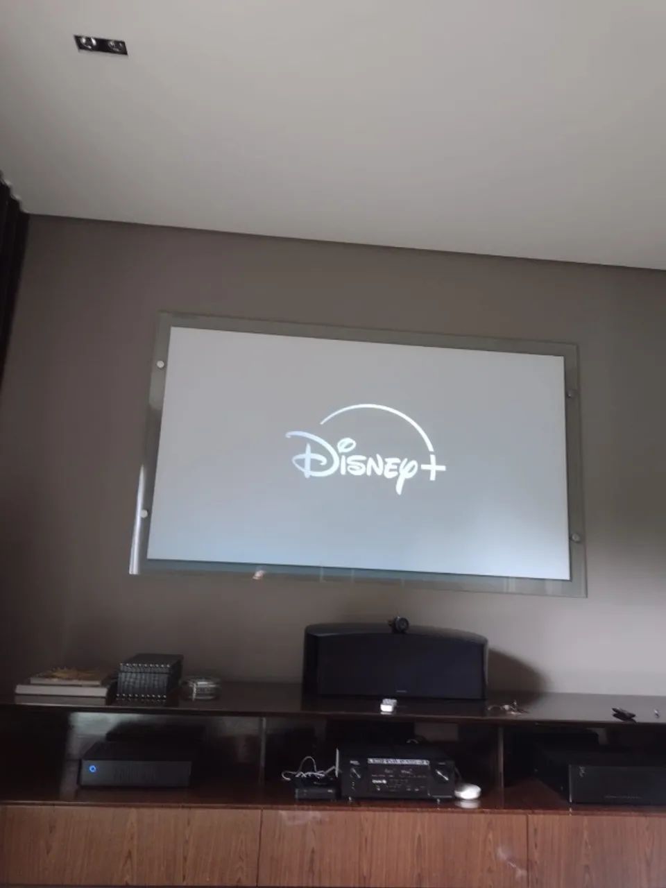 Telão de vidro para projetor 