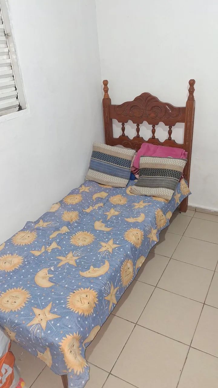 Cama solteirão madeira rústica