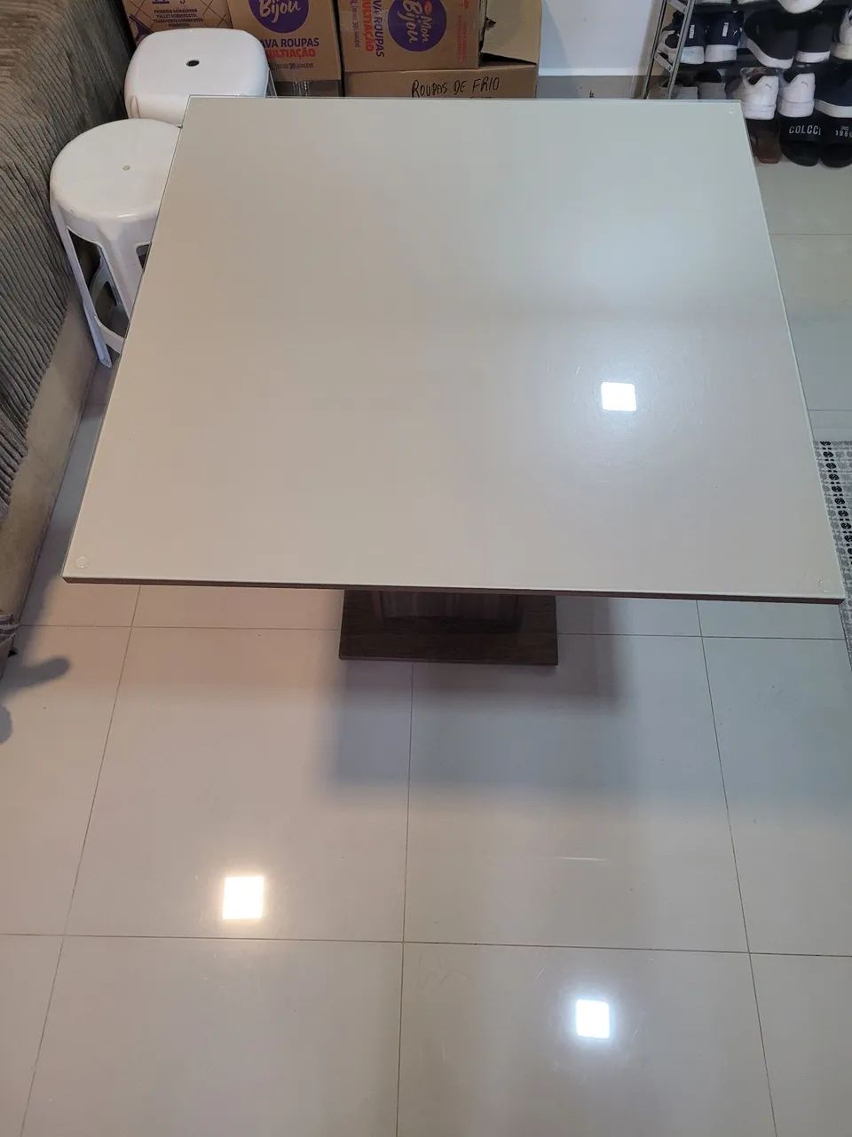 Mesa em MDF com tampa de vidro  - Foto 4