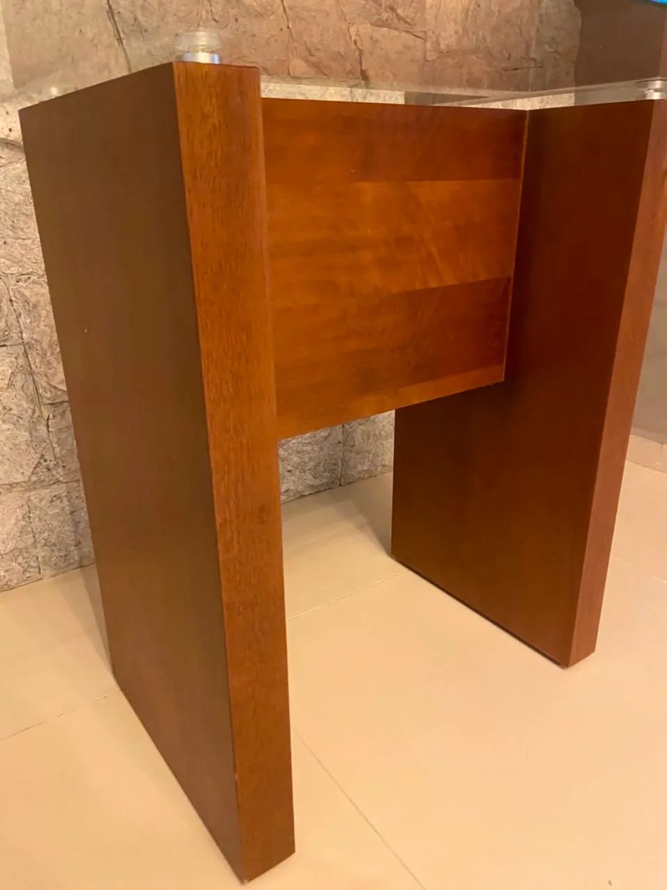 Vende-se mesa vidro e madeira  - Foto 4
