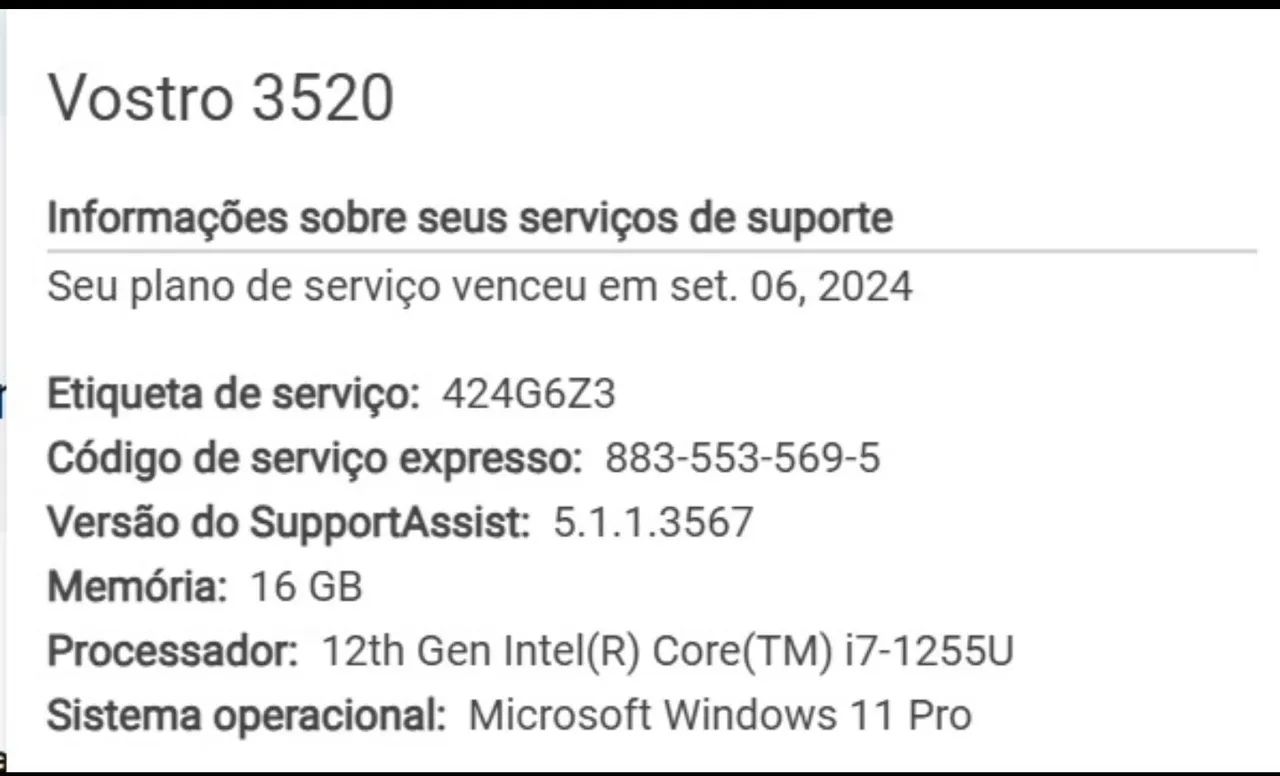  NOTEBOOK DELL VOSTRO 3520 + kit teclado e mouse sem fio da logitech mk235.
