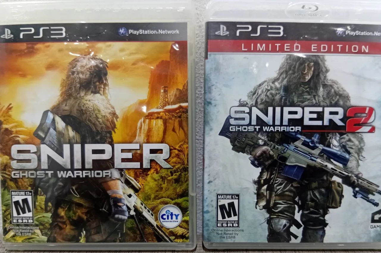 Combo jogos sniper 1 e 2 PS3 originais. 