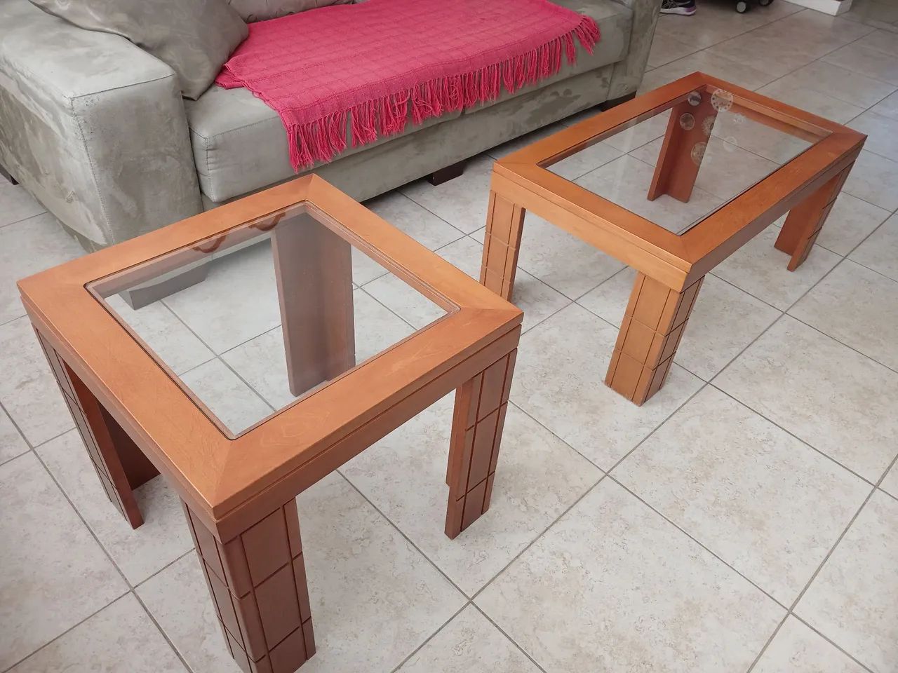 Conjunto de mesa de centro e canto para sala - Foto 2