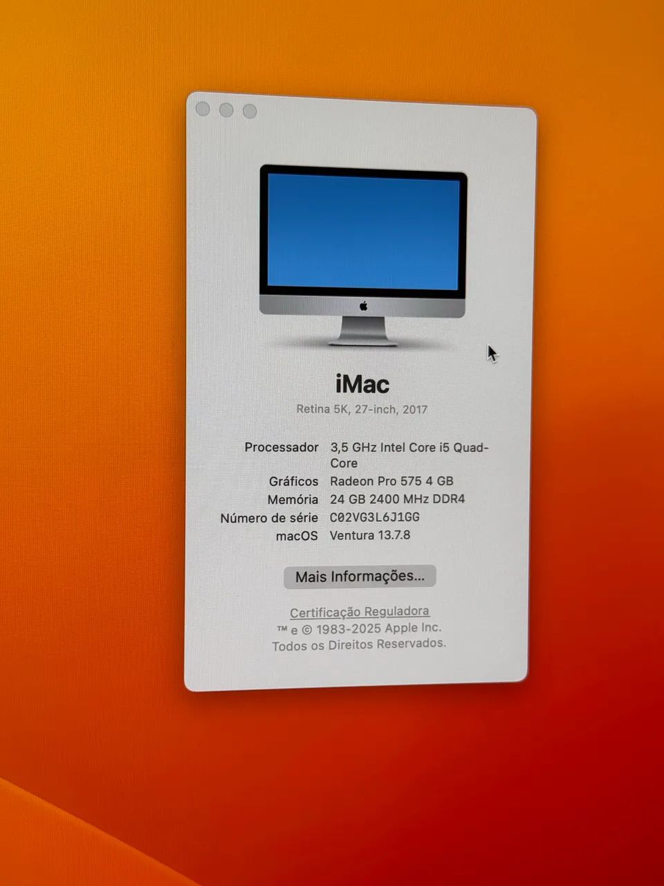 iMac 2017 5k 27? 24GB RAM - Computadores e Desktops - Lagoa, Rio