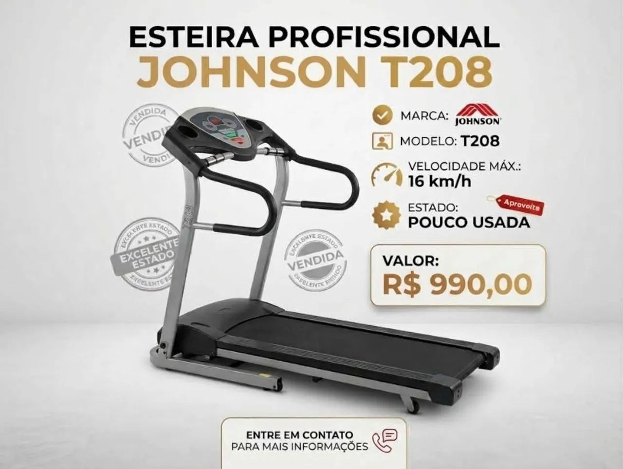 Esteira Profissional Johnson T208