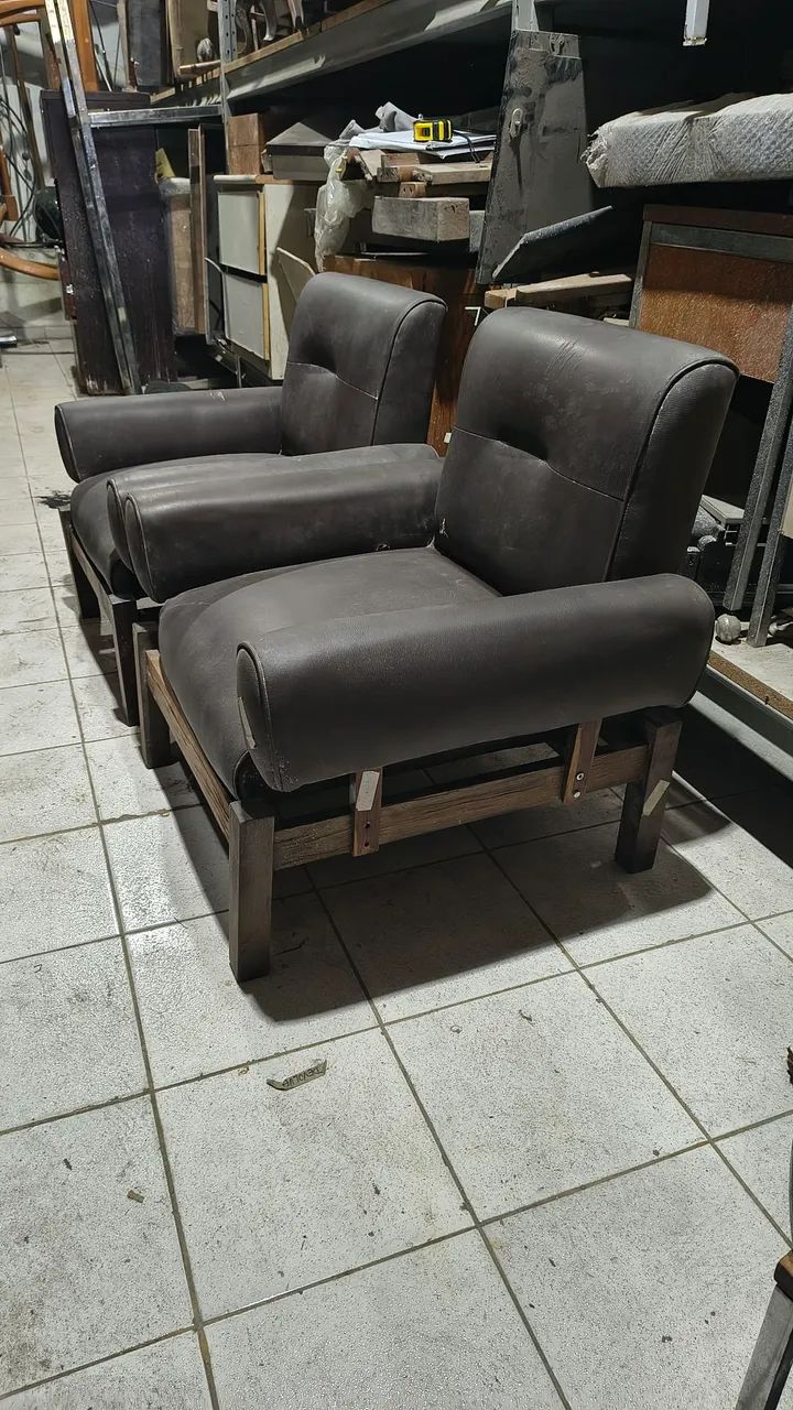 Poltronas antigas, precisando de restauro - Foto 3
