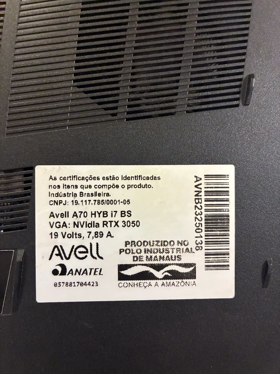 NOTEBOOK GAMER AVELL A70 - i7 12ª + RTX 3050 / 16GB / 144Hz - Foto 5