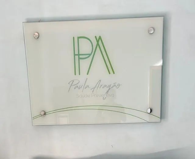 Placa de Vidro para Logo -     1,10 m x 0,80 m