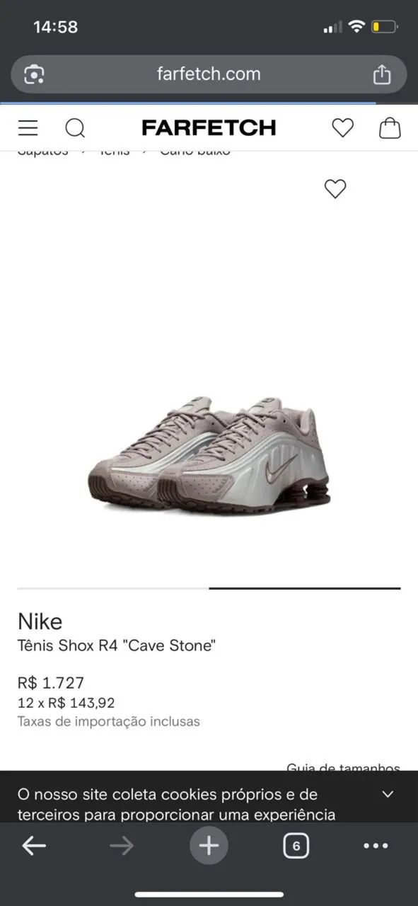 Nike shox cave stone n41 original EUA  - Foto 2
