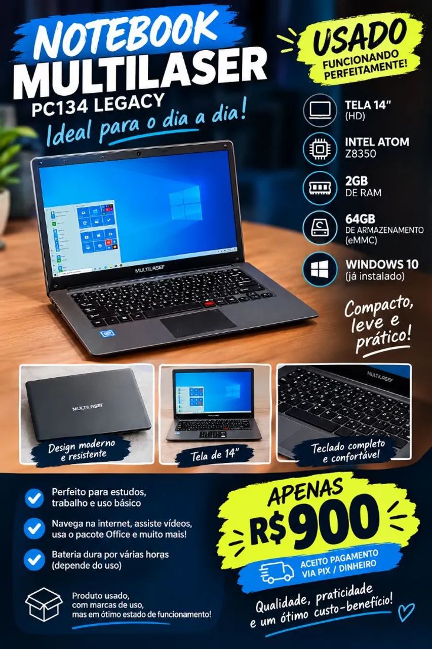 notebook Multilaser