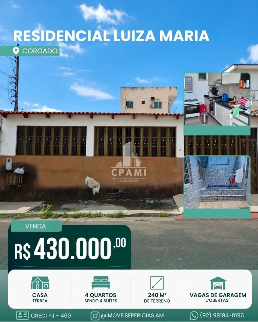 Condomínio Luiza Maria | Casa com 4 Suítes | Coroado
