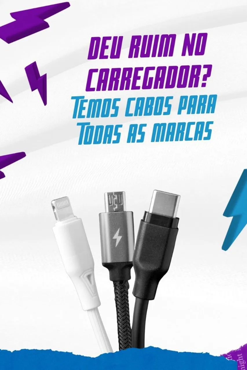 Cabos a 15 reais cada 