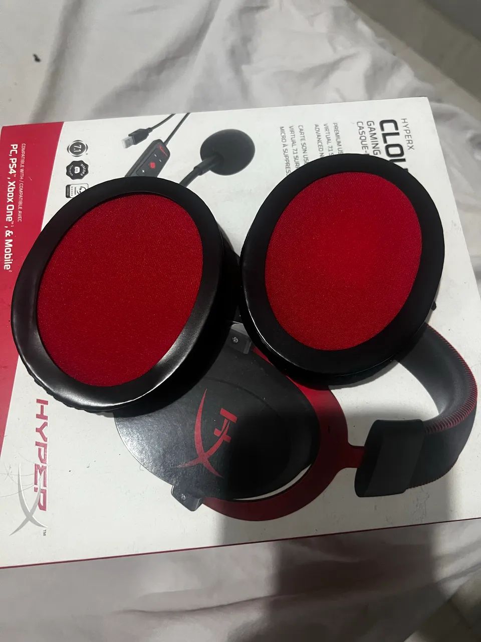 2 headsets hyper x cloud ll + mouse g203 logitech + mousepad hyper x grande - Foto 5