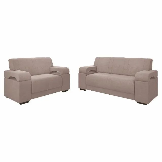 Conjunto de Sofá Atlanta 2 e 3 lugares Tecido Veludo (Novo) - Foto 3