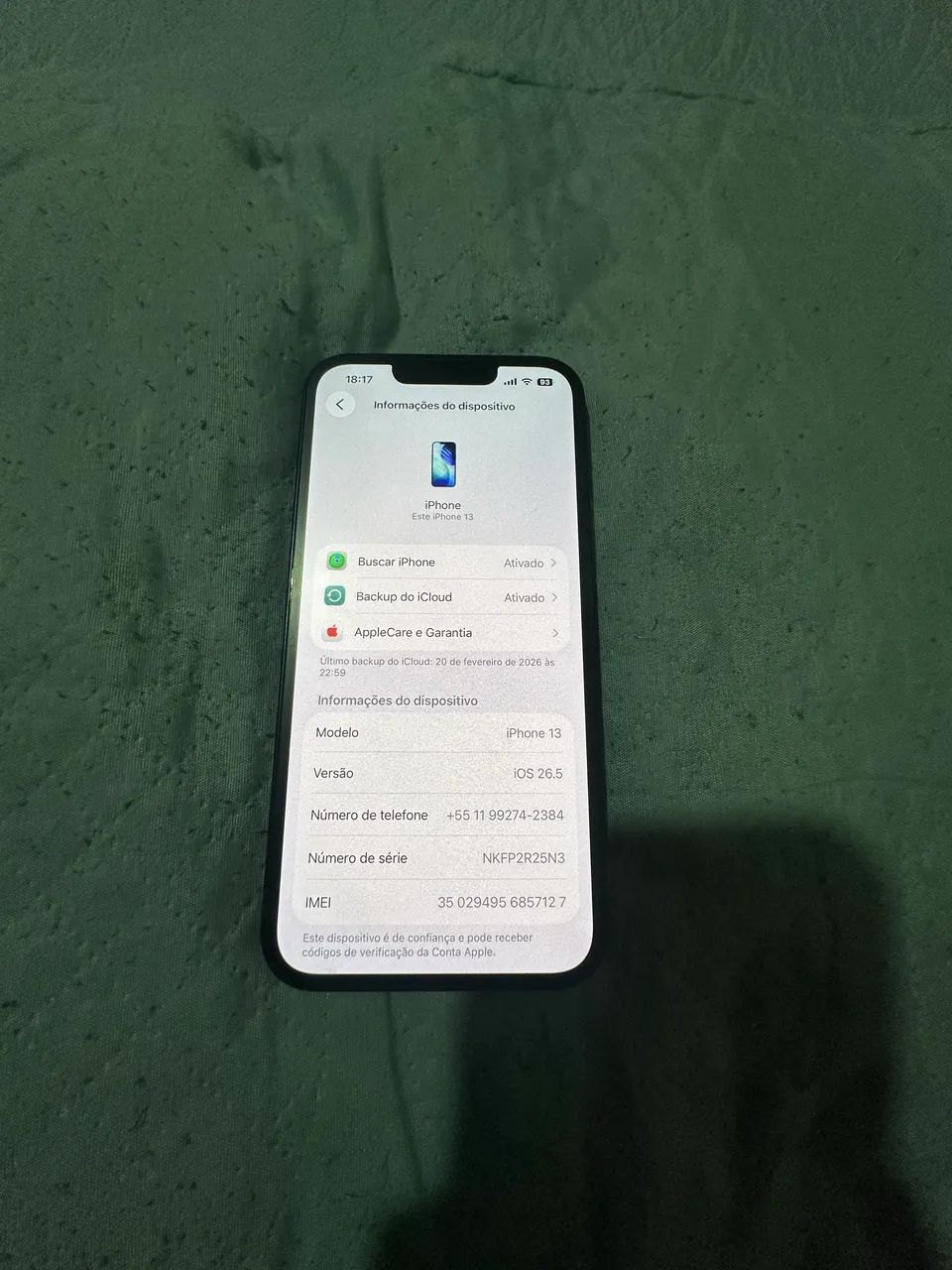 Vendo um iPhone 13 256 GB 