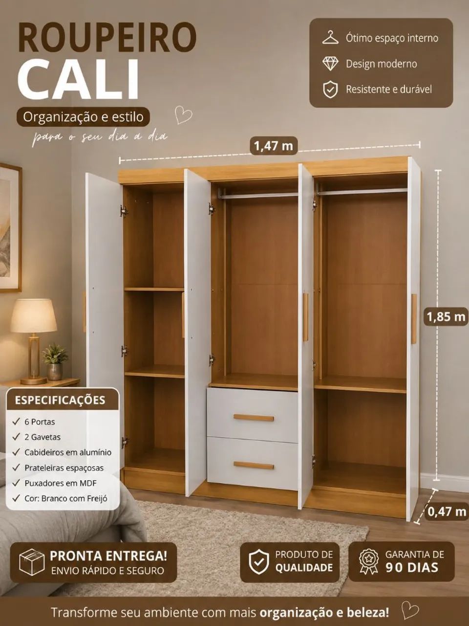 Guarda roupa cali 750.00 - Foto 2
