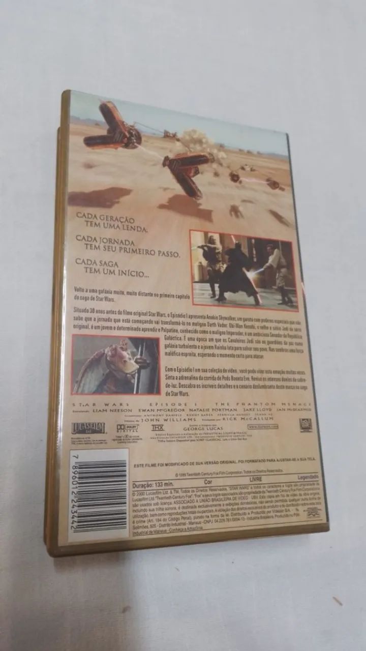 VHS Star Wars: Episódio 1 - A Ameaça Fantasma - Legendado ( 22752 ) - Foto 2