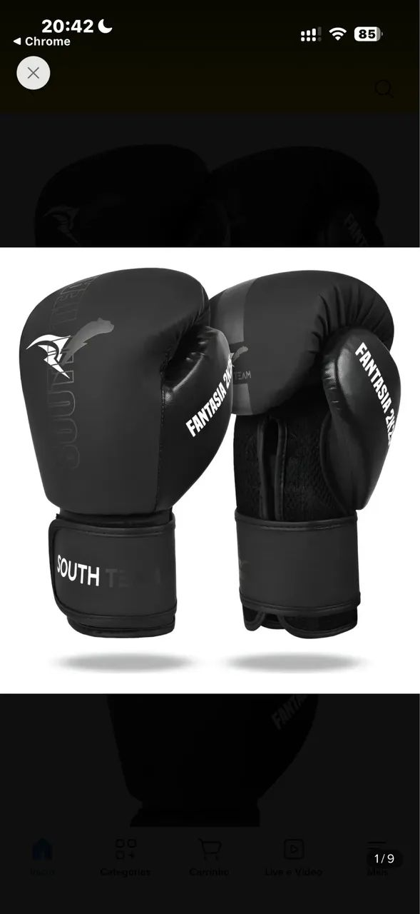 Luvas De Boxe Muay Thai Preta 14OZ - Foto 4