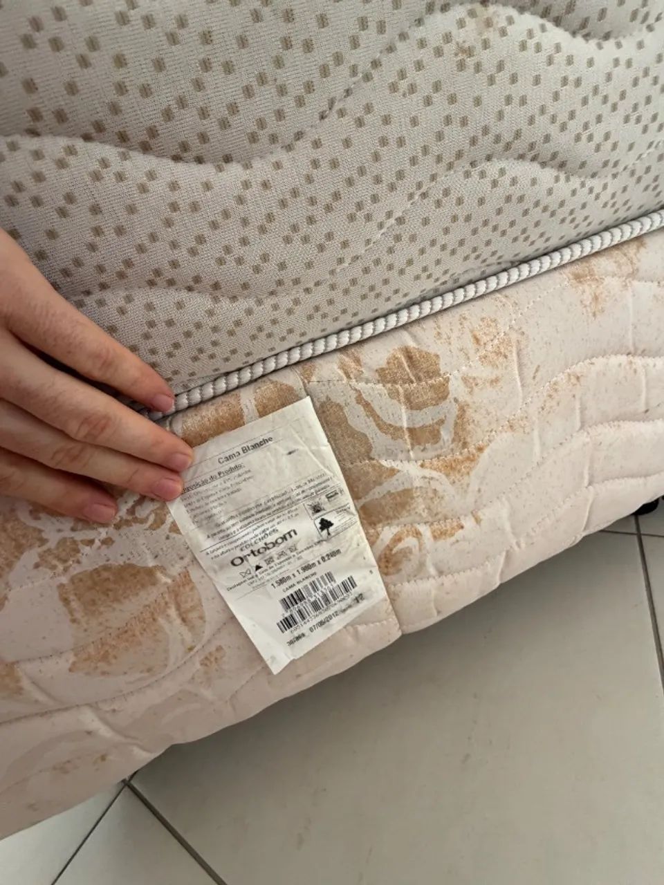 Cama Queen Ortobom Completa - Base + Colchão - Foto 4