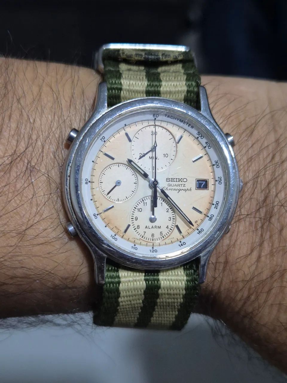 Relógio SEIKO CRONÓGRAFO 7T32 À QUARTZ   -   FUNCIONANDO - Foto 5