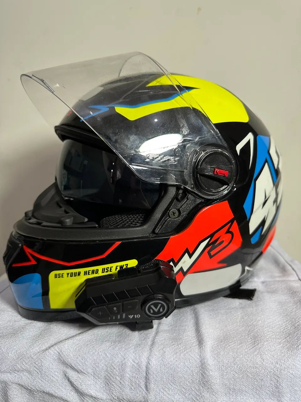 Capacete FW3 Integral Fechado GTX Fox - Tam. 58 - Peças para motos