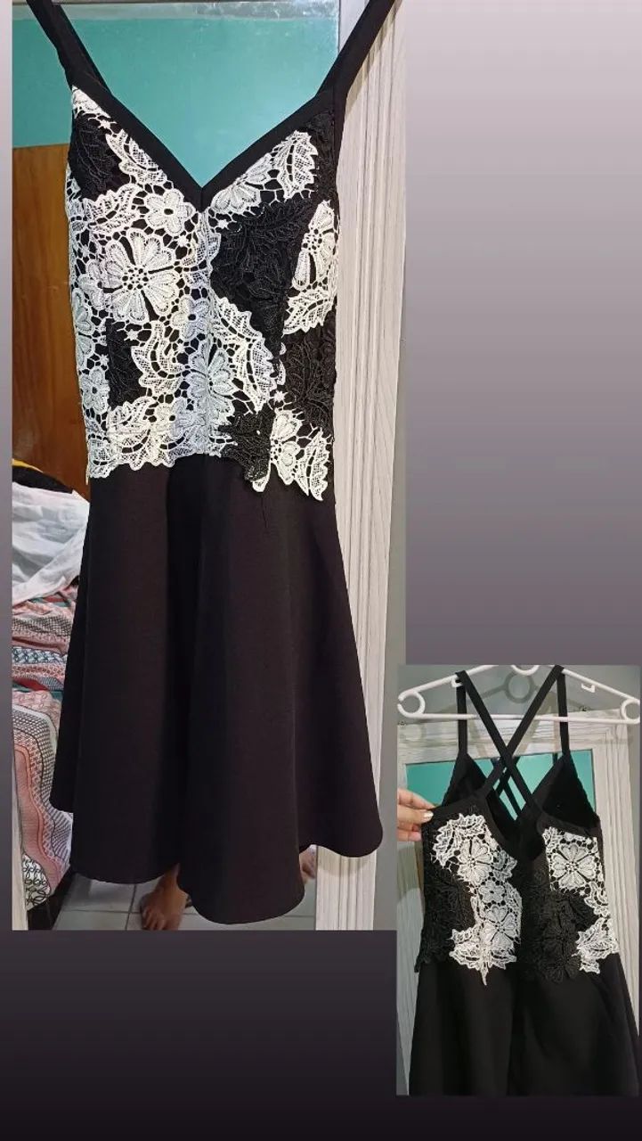 Vestido com renda NOVO