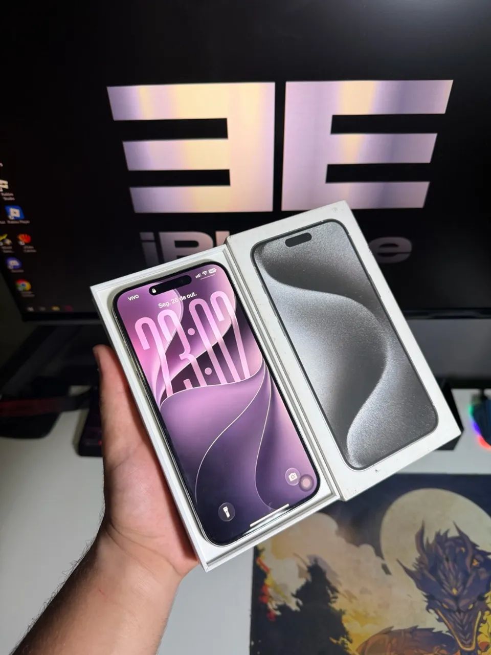 IPHONE 15 PRO MAX 256GB BRANCO - Foto 2