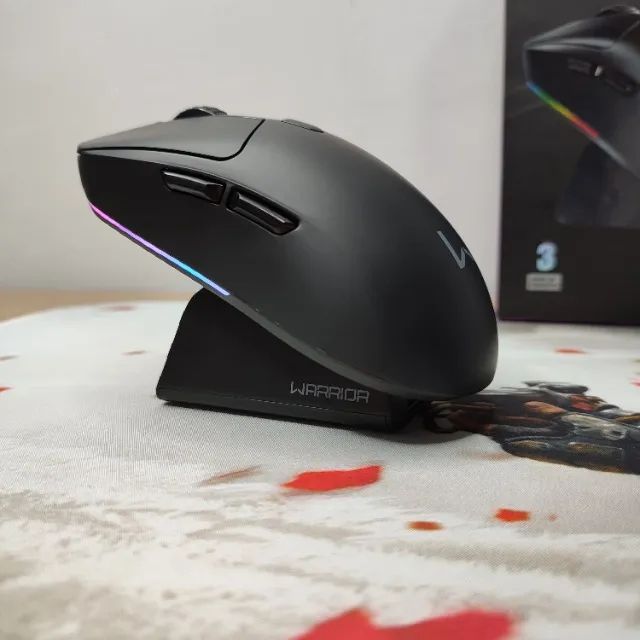 Mouse Sem Fio Magnus com Base Preto Warrior - Foto 2