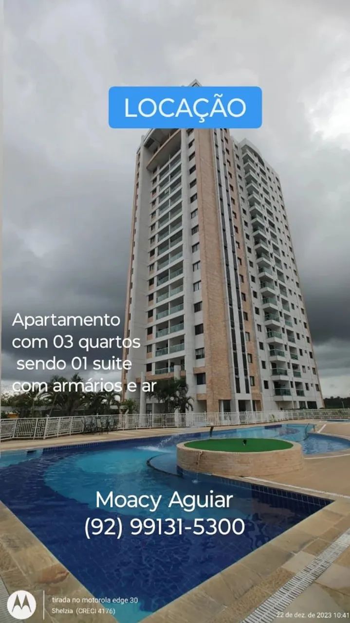 Acquarelle, 3/4 Mibiliado, 2 vagas cobertas 