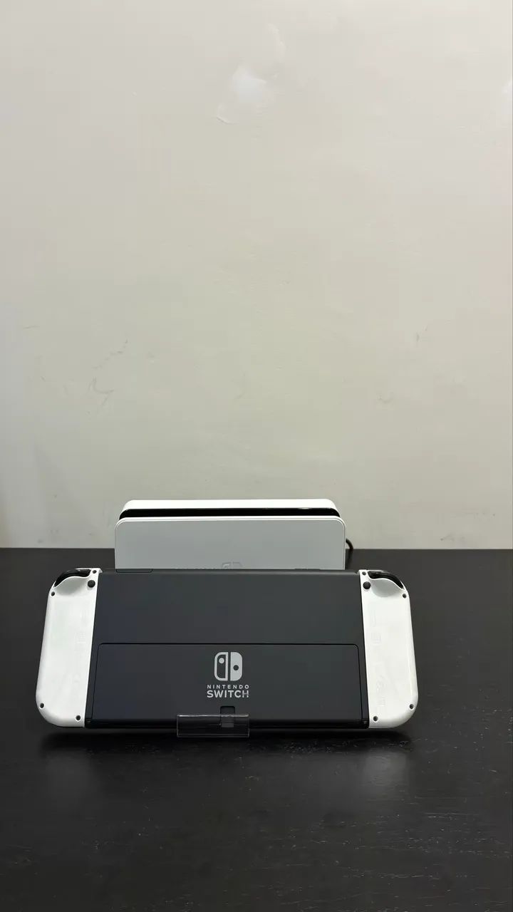 ? NINTENDO SWITCH OLED BRANCO DESBLOQUEADO - KIT COMPLETO - Foto 5