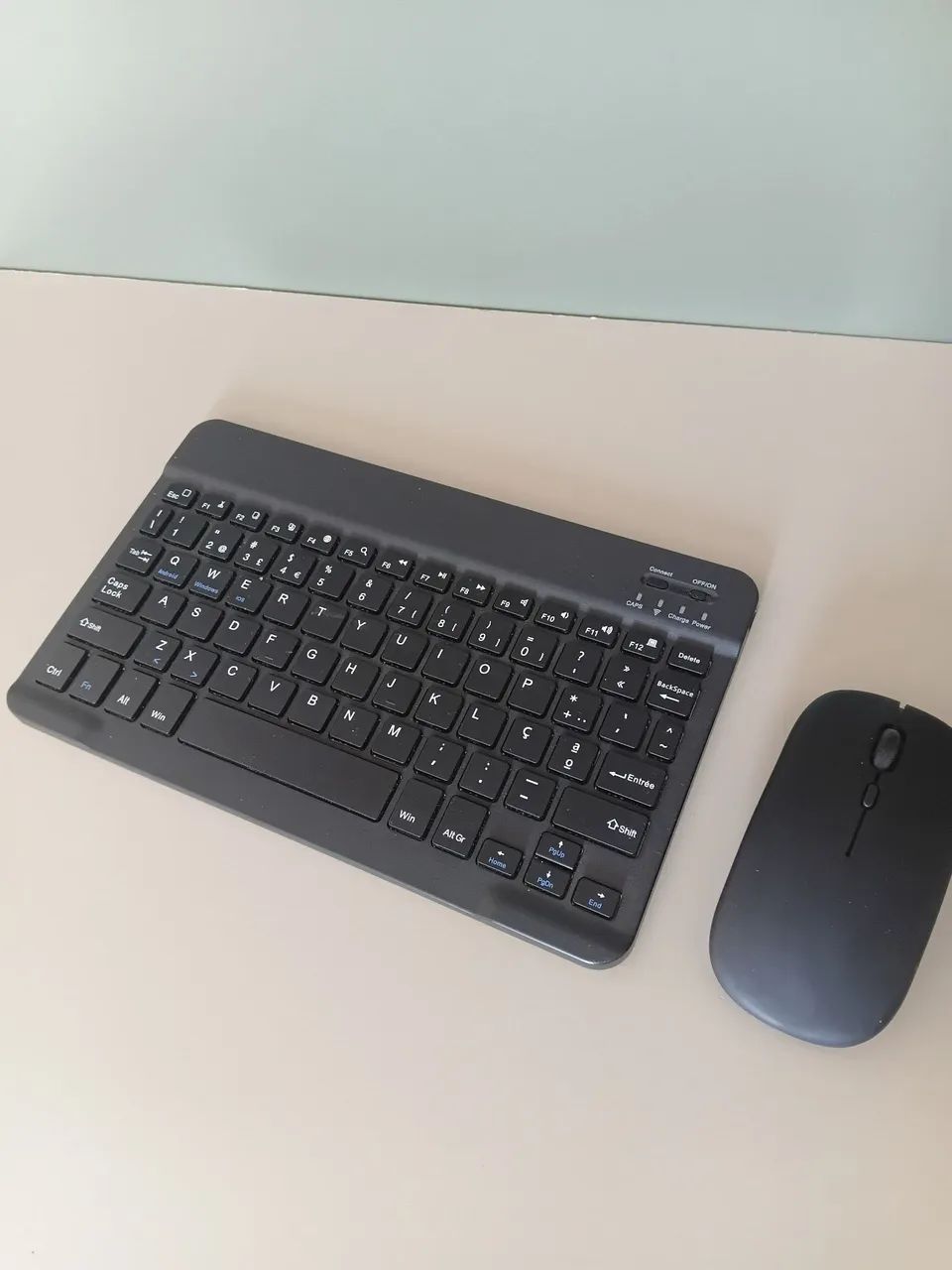 Teclado + Mouse Sem Fio Bluetooth Preto