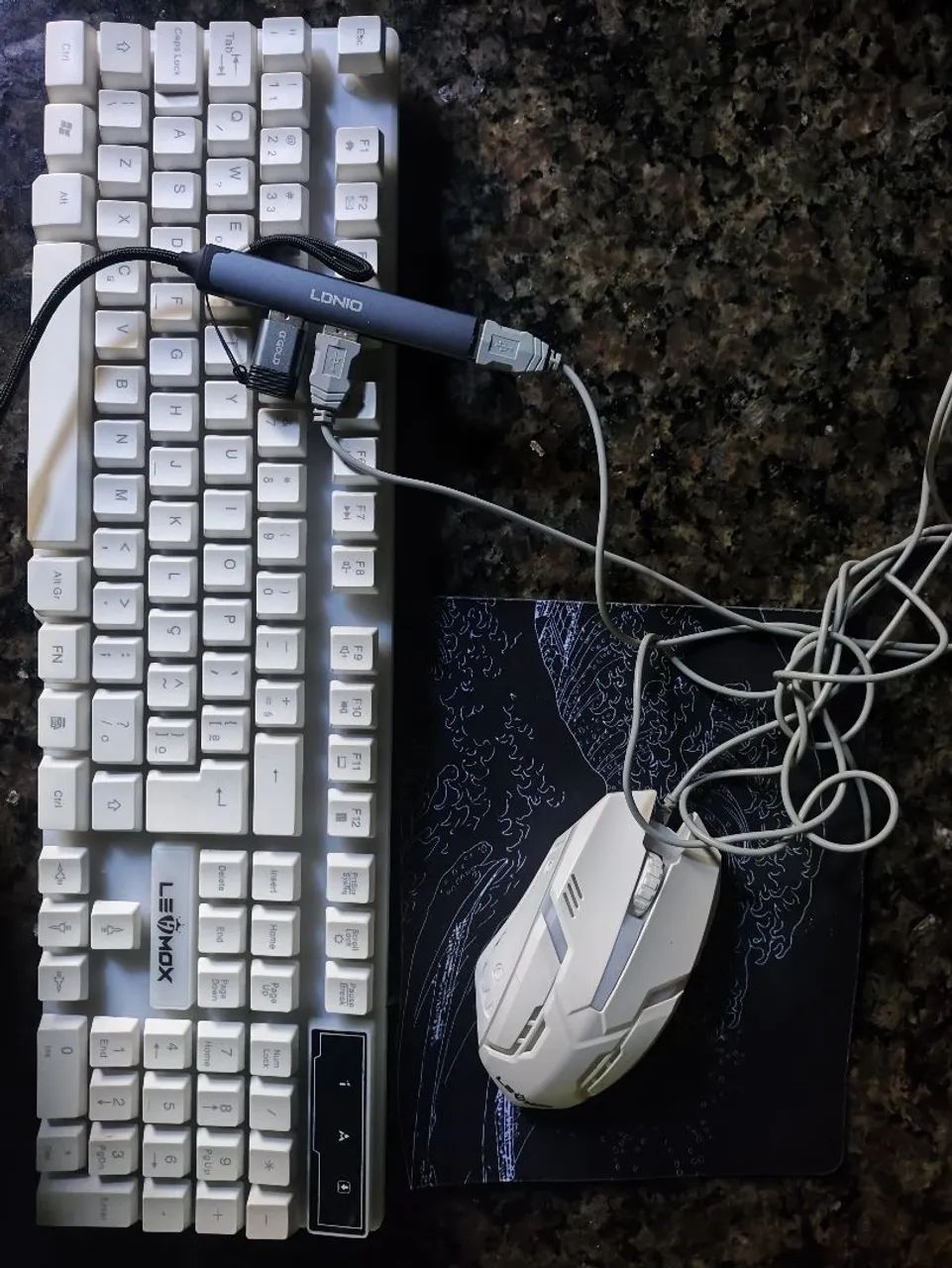 Kit Completo: Teclado + Mouse + Mousepad + Hub + Adaptador - Foto 2