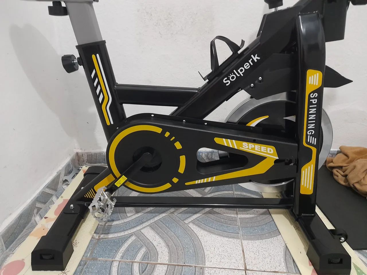 Bicicleta Spinning Romantic Crown Preto Roda Inércia 13kg