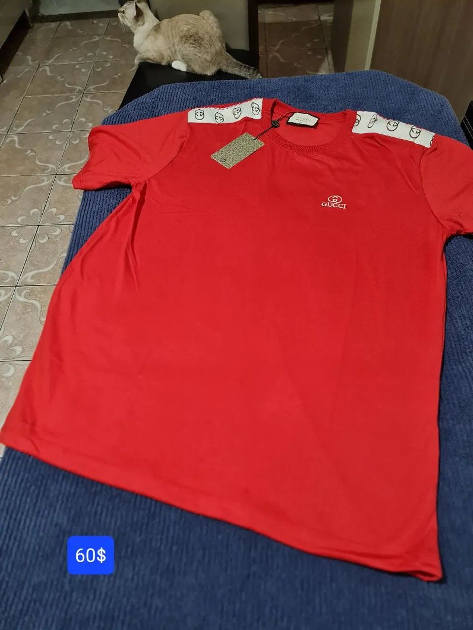 Camisa peruana elastano da Gucci GG 