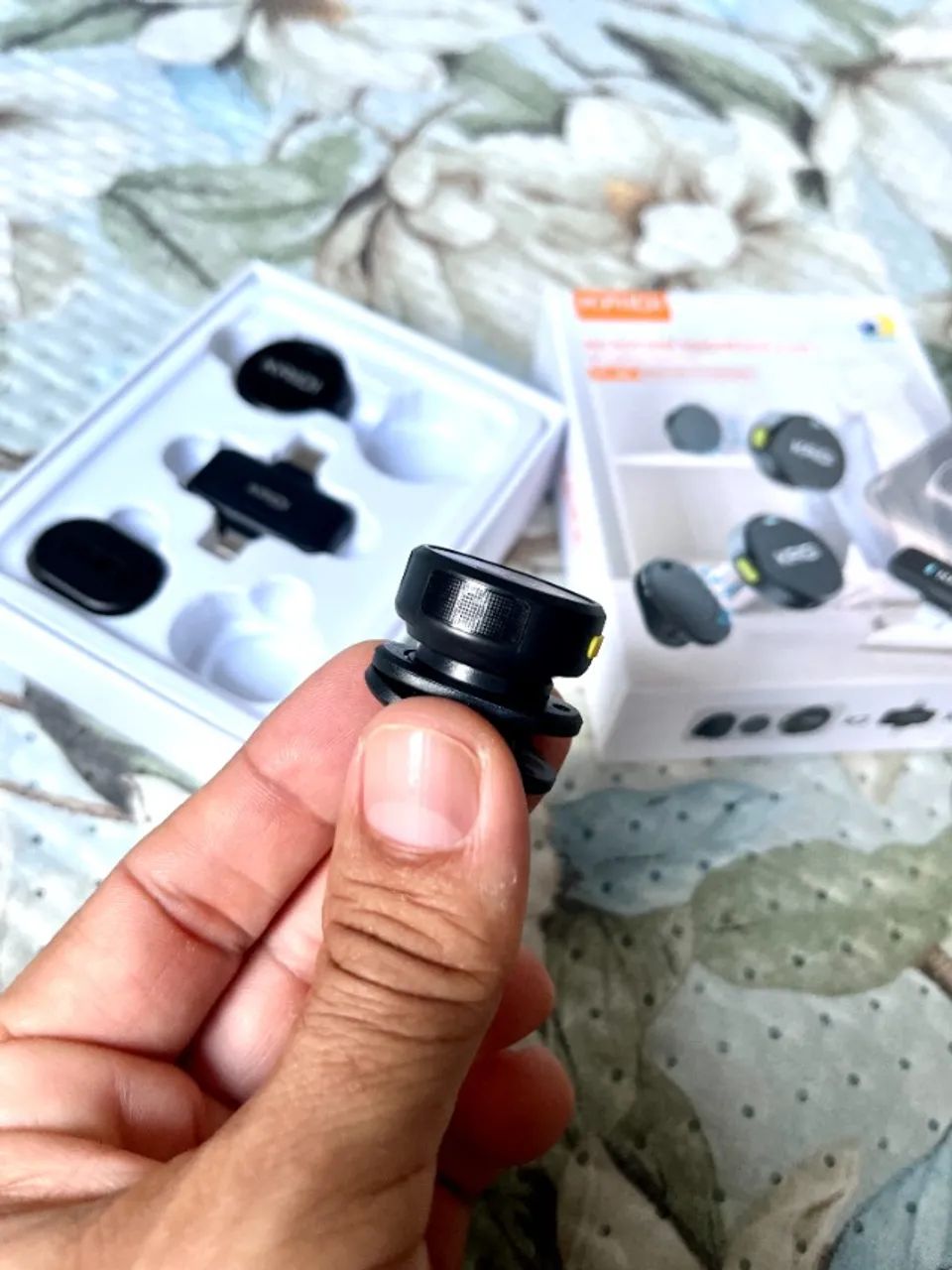 Microfone de Lapela Kaidi P1-AC Sem Fio 2 em 1 USB-C e Lightning - Foto 4