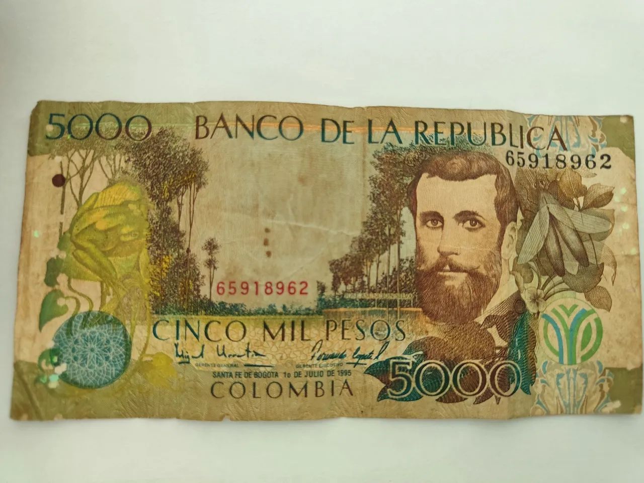 Cédula colombiana para colecionador 