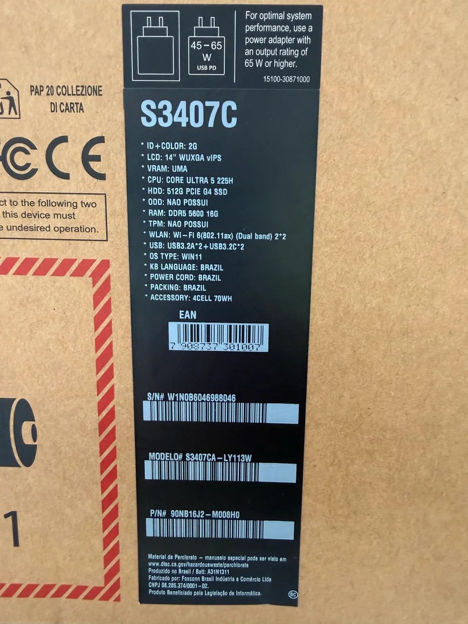 Notebook Asus Vivobook S14 S3407CA LY113W  - Foto 3