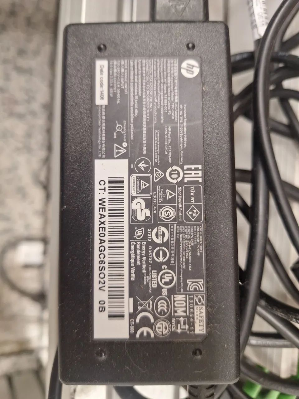 Carregador original HP notebook 