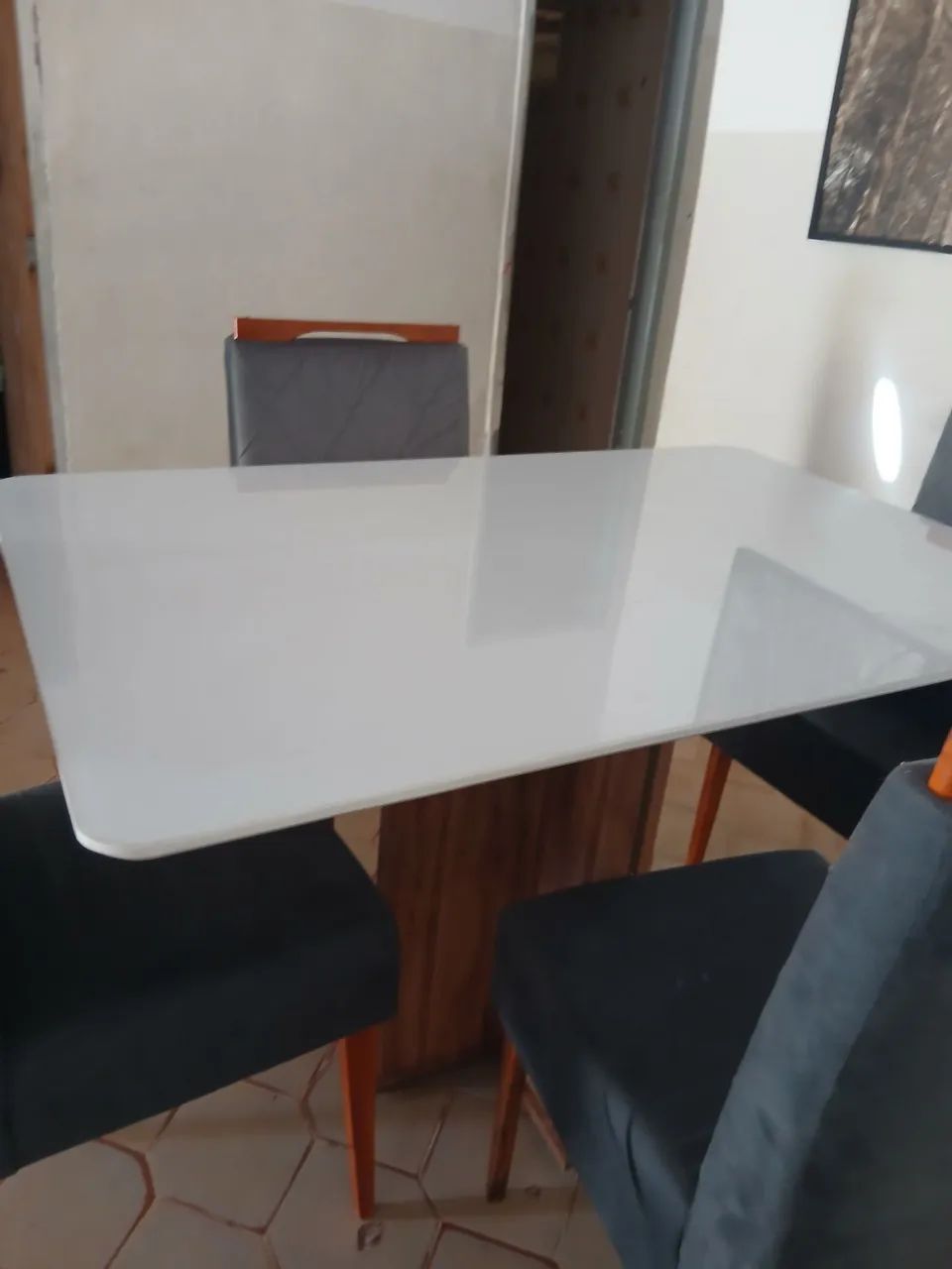 Mesa de vidro 4 cadeiras - Foto 4