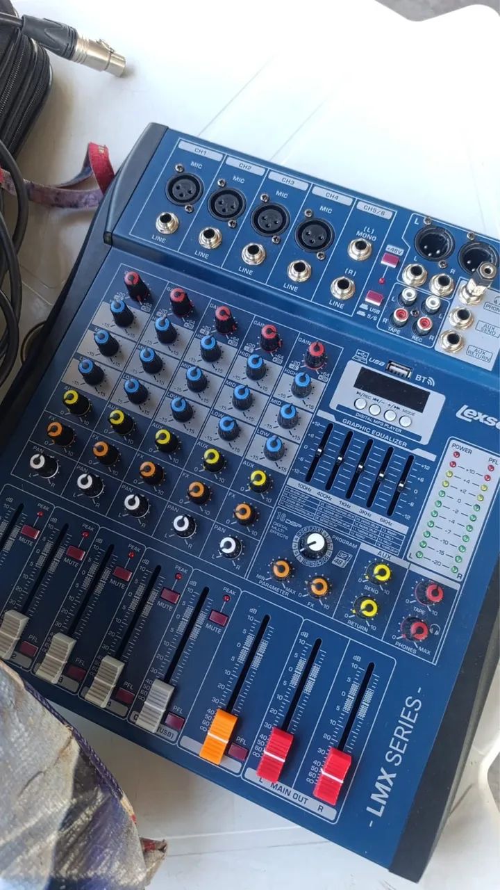 Mesa De Som Lmx6 Usb Lexsen 6 Canais Com Efeitos E Interface - Foto 2