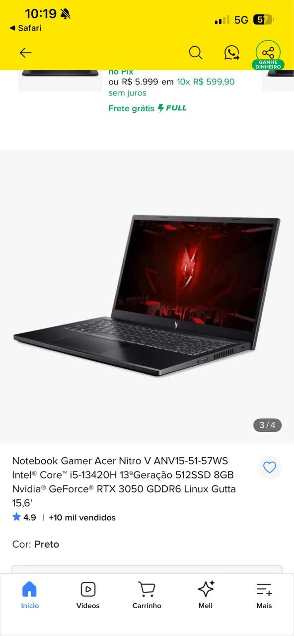 Notebook gamer v15 - Foto 3