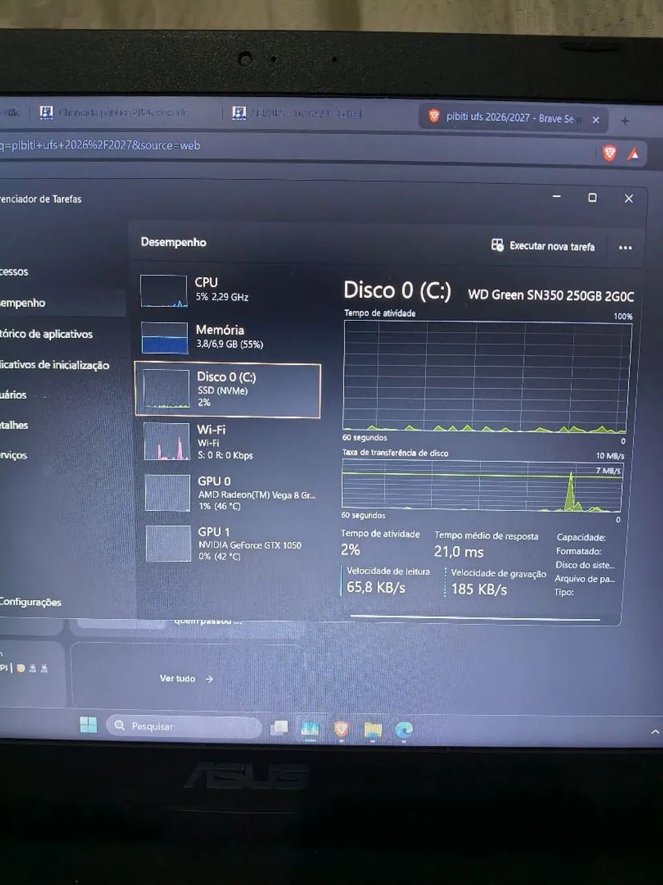 Notebook gamer ASUS Ryzen 5 + GTX 1050 - Foto 3