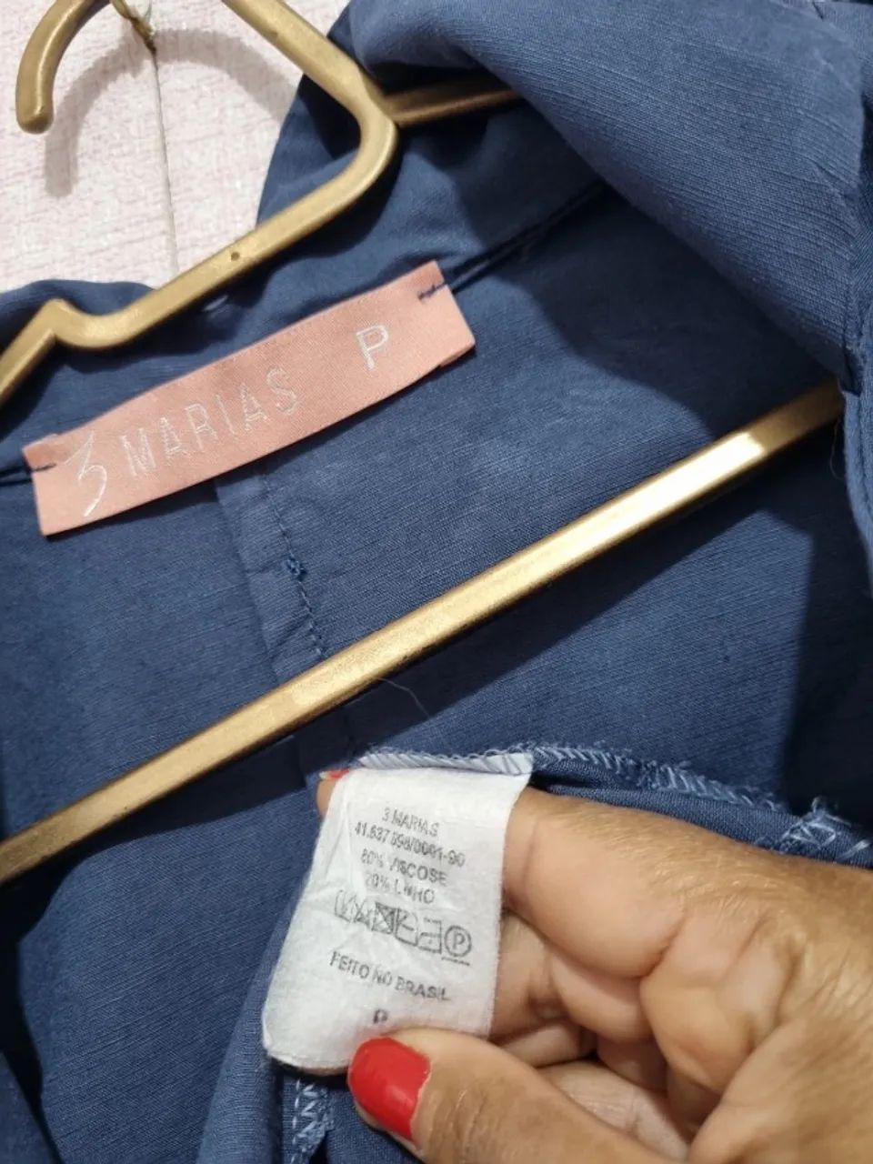 kimono 3 marias azul chumbo - Foto 3