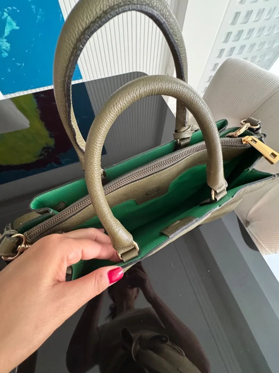 Bolsa de couro marca de luxo - Foto 4