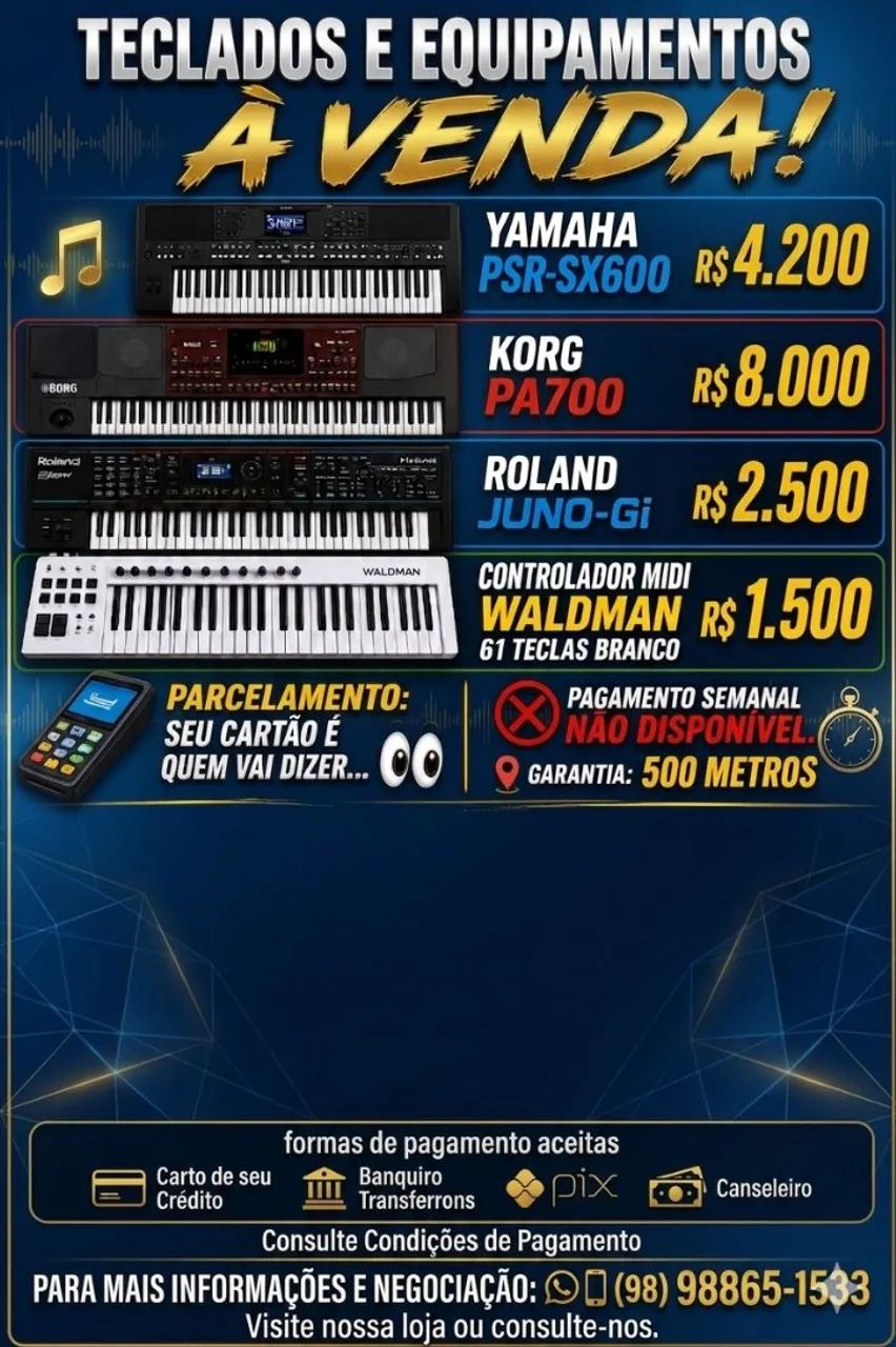 Teclado! Korg Yamaha Roland controlador midi
