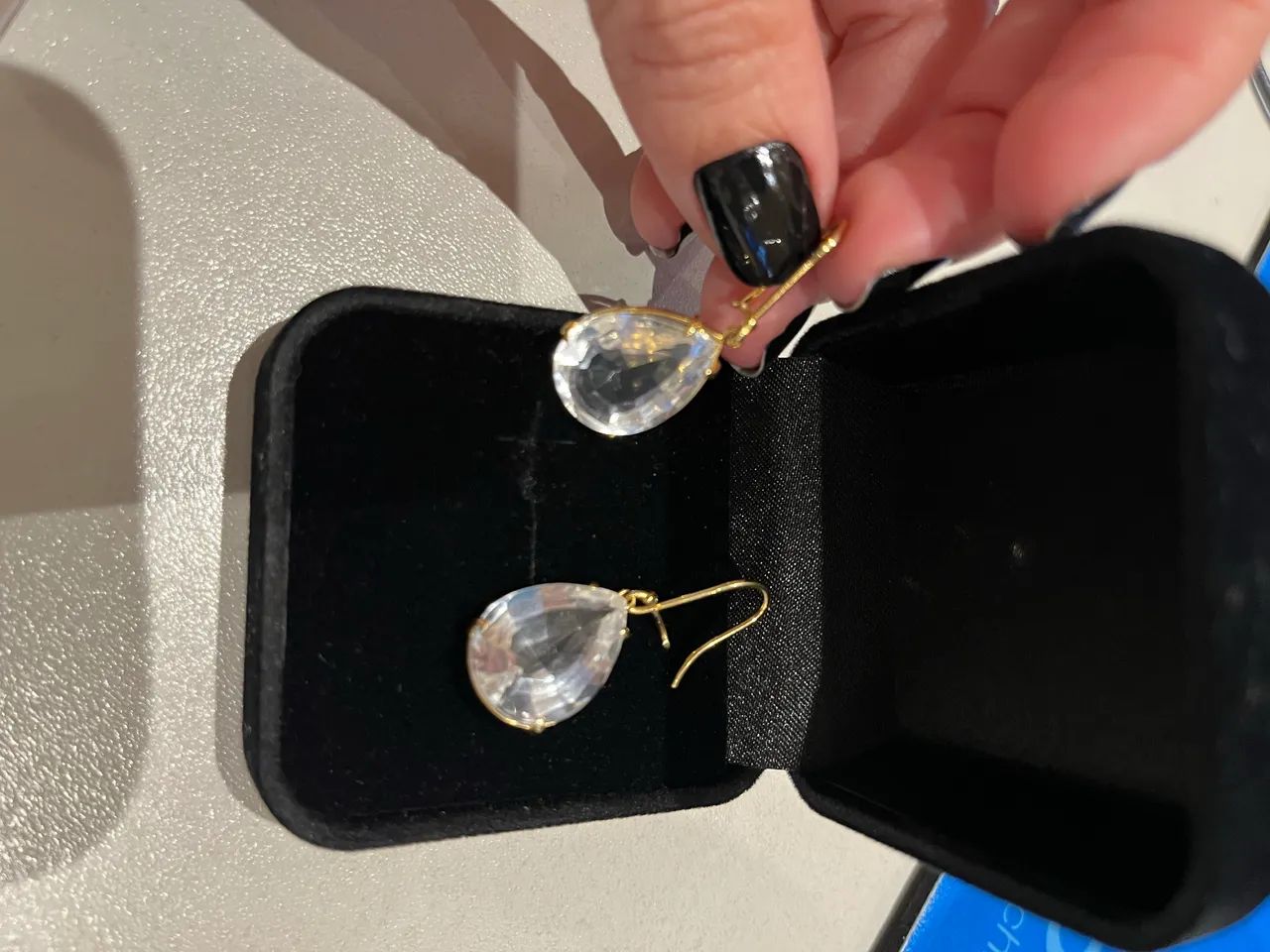 Brinco em ouro 18k e cristal  - Foto 2