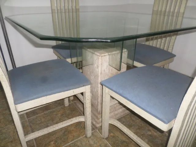 Mesa de Vidro 1,10m X 1,10m e 4 Cadeiras - Foto 5